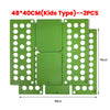 Two green plastic clothes folding boards, 48x40cm each, designed for kids.