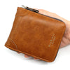 Vintage Compact Zipper Wallet for Men