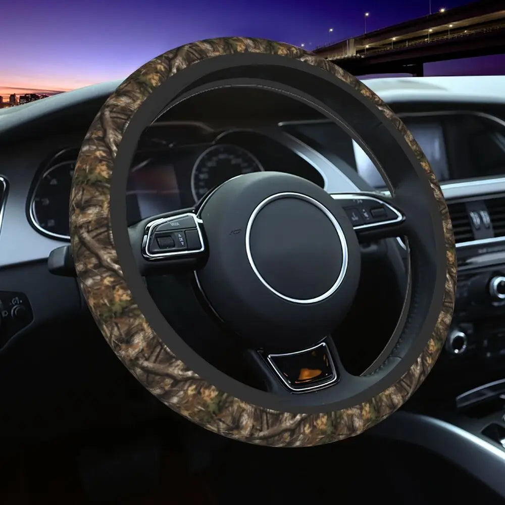 Tree Camouflage Elastic Steering Wheel Cover