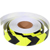 Roll of high-visibility yellow and black reflective tape with a honeycomb pattern
