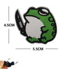 Funny Cat Face PVC Morale Patch with Hook-and-Loop Backing