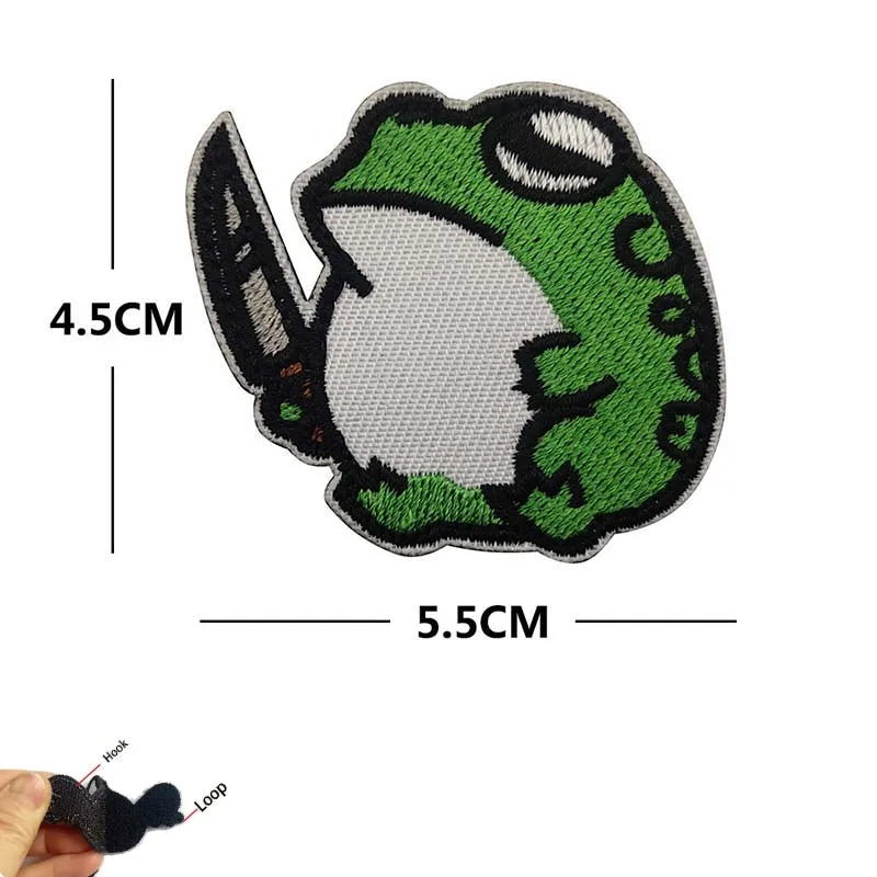 Funny Cat Face PVC Morale Patch with Hook-and-Loop Backing