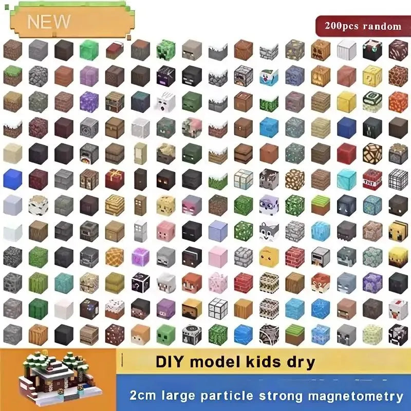 A set of magnetic building blocks for kids used in STEM learning and DIY model kits.