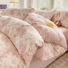 Floral Print 100% Cotton Duvet Cover Set with Two Pillow Shams