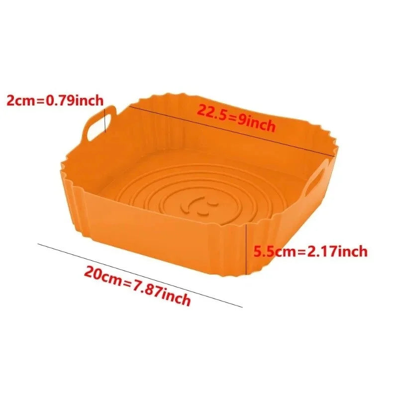 Reusable Square Silicone Air Fryer Liners