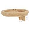 Wall-Mounted Wooden Cat Climbing Shelf with Sisal Scratching Post