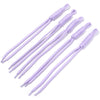 A set of purple braided nylon lanyards or keychains for DIY crafts