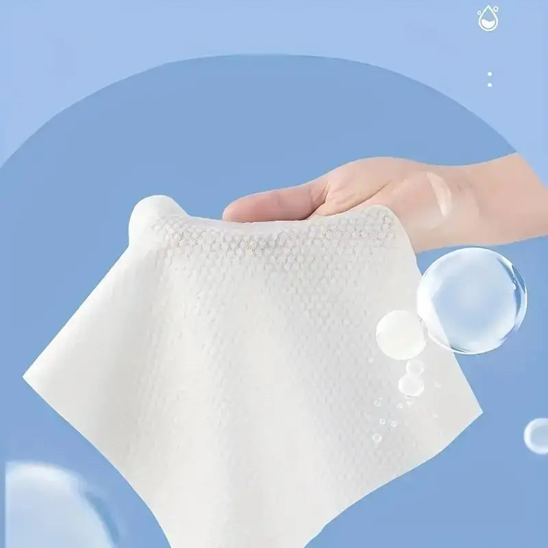 100% Cotton Disposable Face Towels – Soft & Thick Cleansing Wipes for Skincare