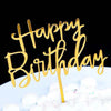 Gold Acrylic Happy Birthday Cake Topper Set (10 Pieces)
