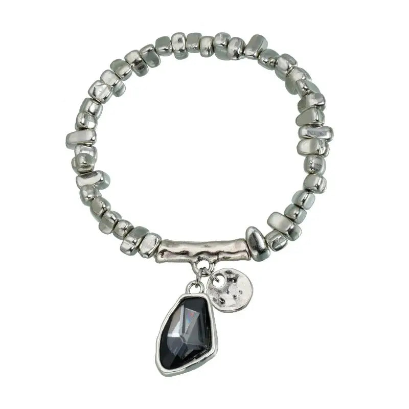 Elegant Crystal Pendant Necklace & Bracelet Set