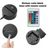 Sixteen-color black base with remote control and a light panel