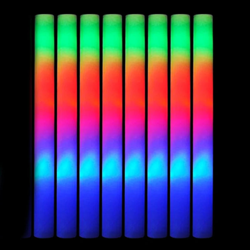 LED Foam Glow Sticks with 3 Light Modes