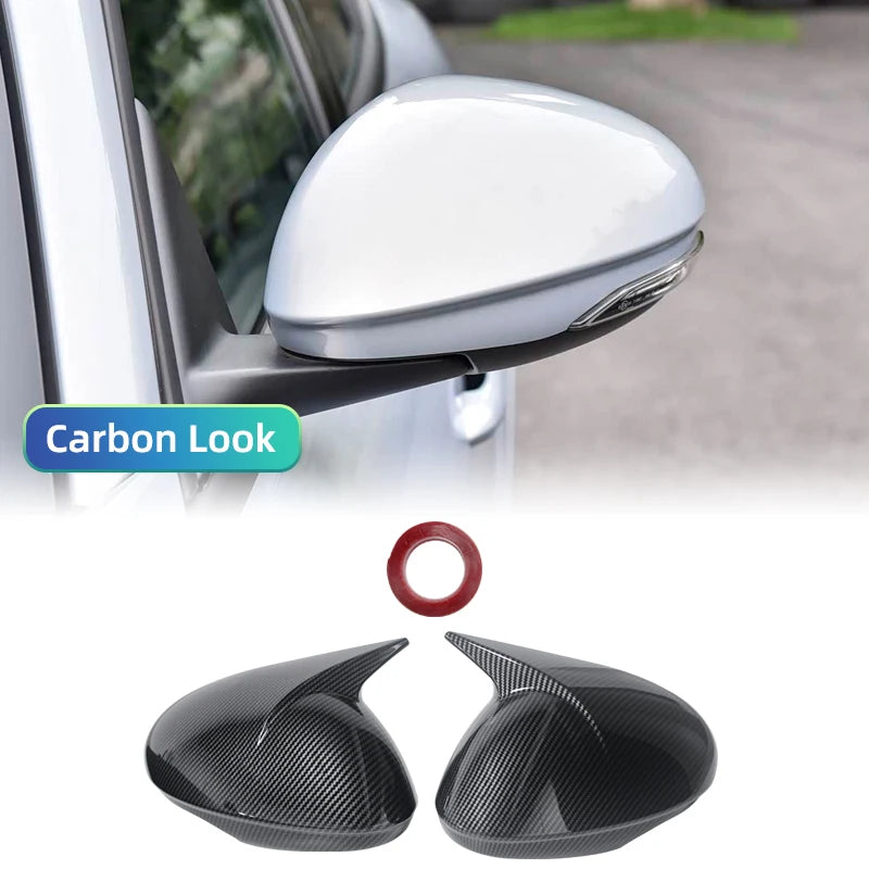 Gloss black mirror covers for Alfa Romeo Stelvio and Giulia vehicles