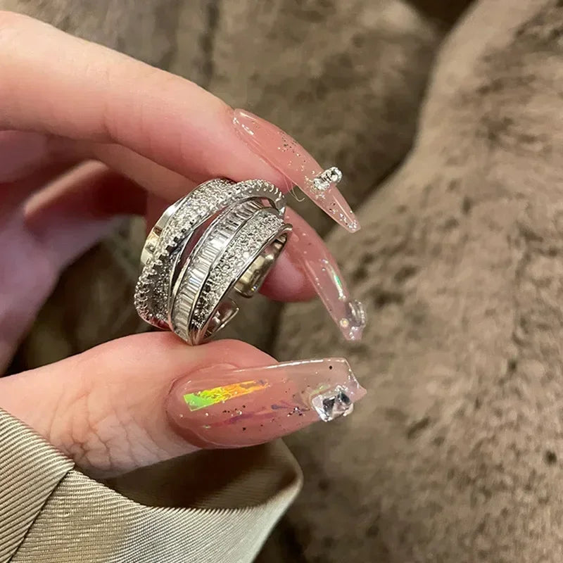 Multi-Layer Rhinestone Ring