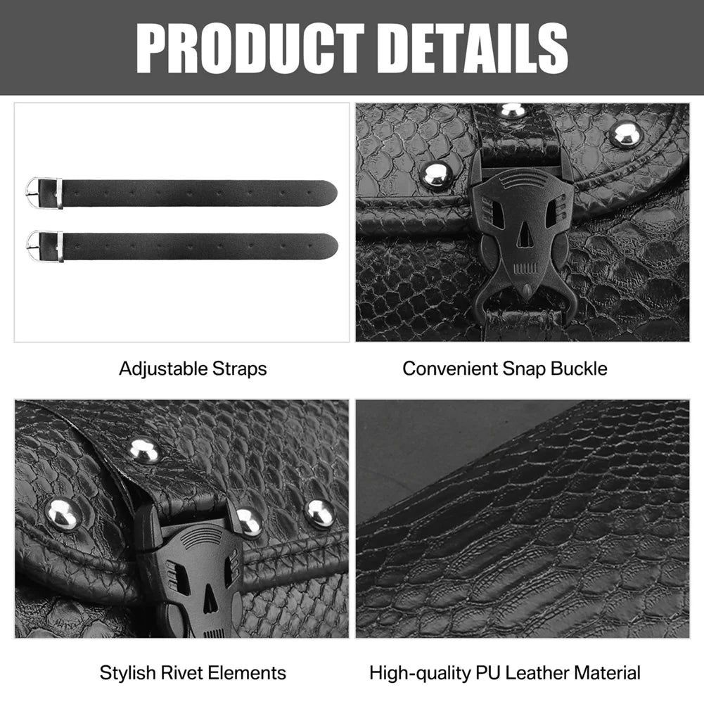 Motorcycle PU Leather Utility Saddlebag