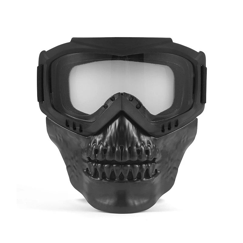 Skull Design Motorcycle & Cycling Goggles with Protective Mask