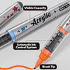 12-Piece Acrylic Paint Marker Set with Brush Tips