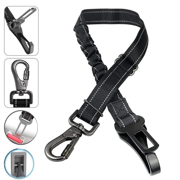 Adjustable Reflective Dog Car Seatbelt