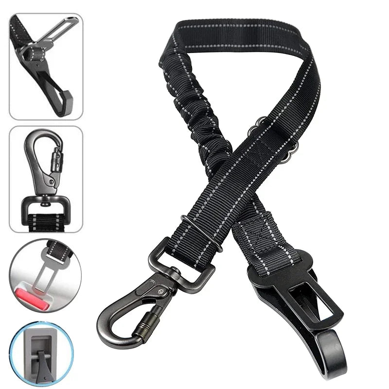 Adjustable Reflective Dog Car Seatbelt