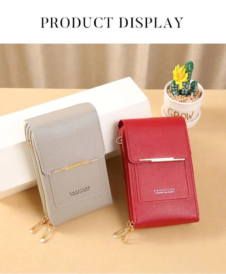 Women's Crossbody Wallet Bag with Touchscreen Phone Pocket