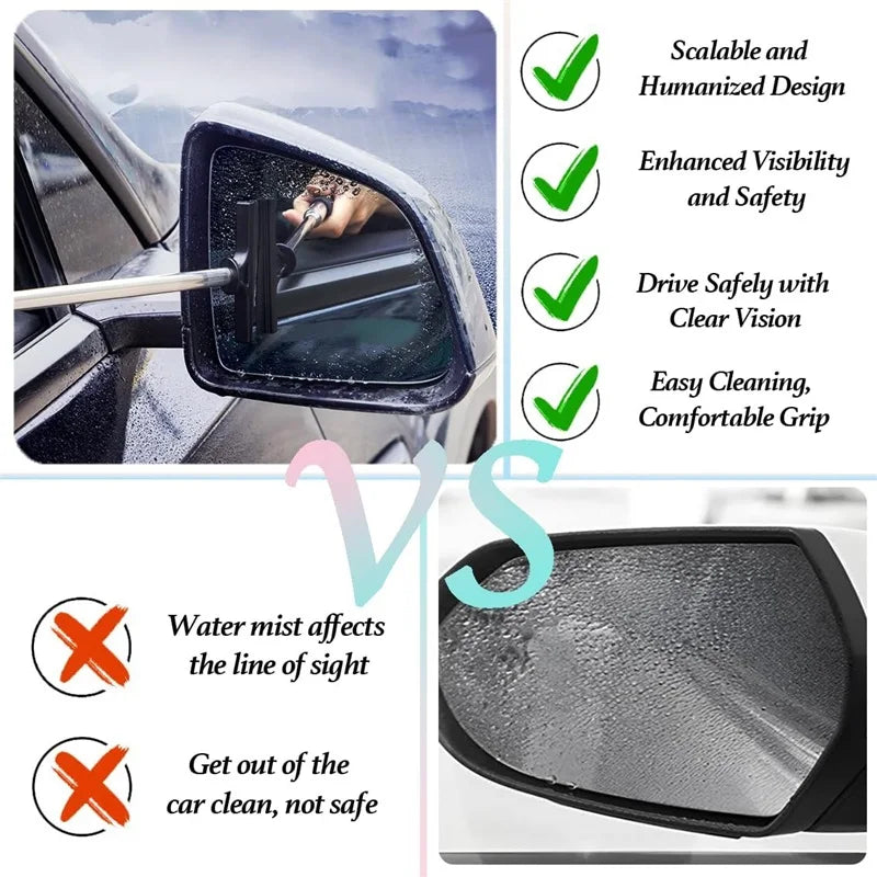 Retractable Car Rearview Mirror Wiper