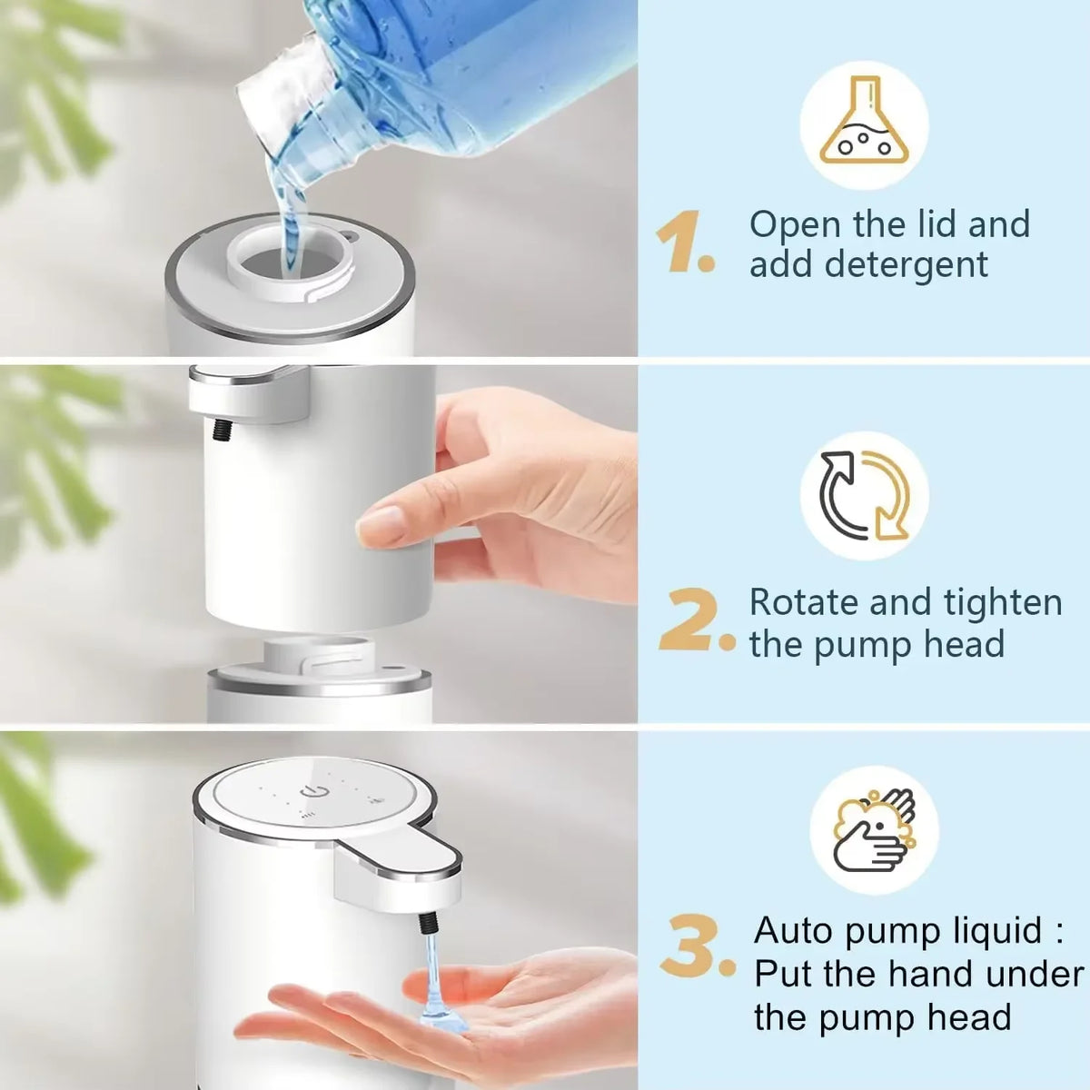 Smart Automatic Foam Soap Dispenser with USB Charging