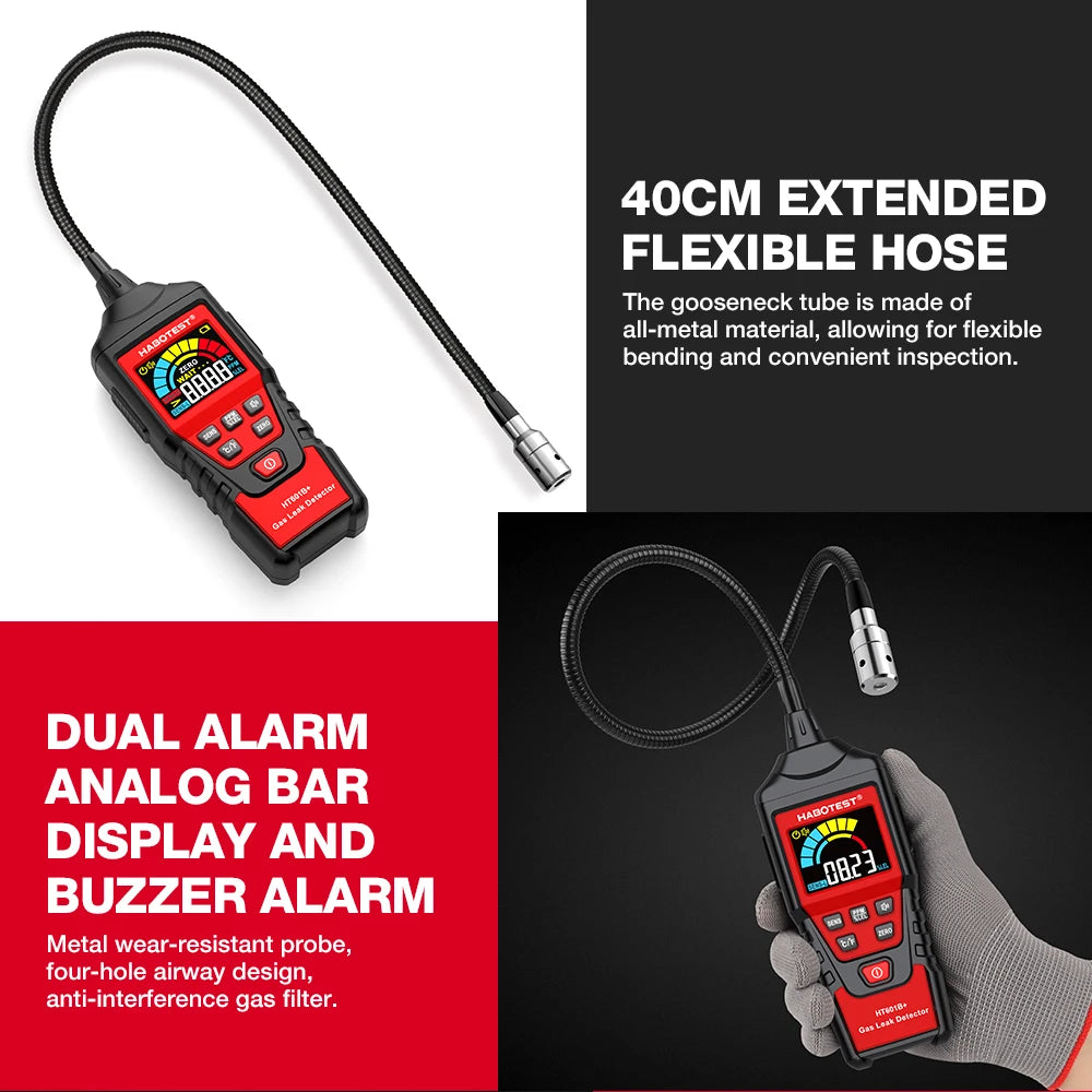 Portable Combustible Gas Leak Detector with Flexible Probe