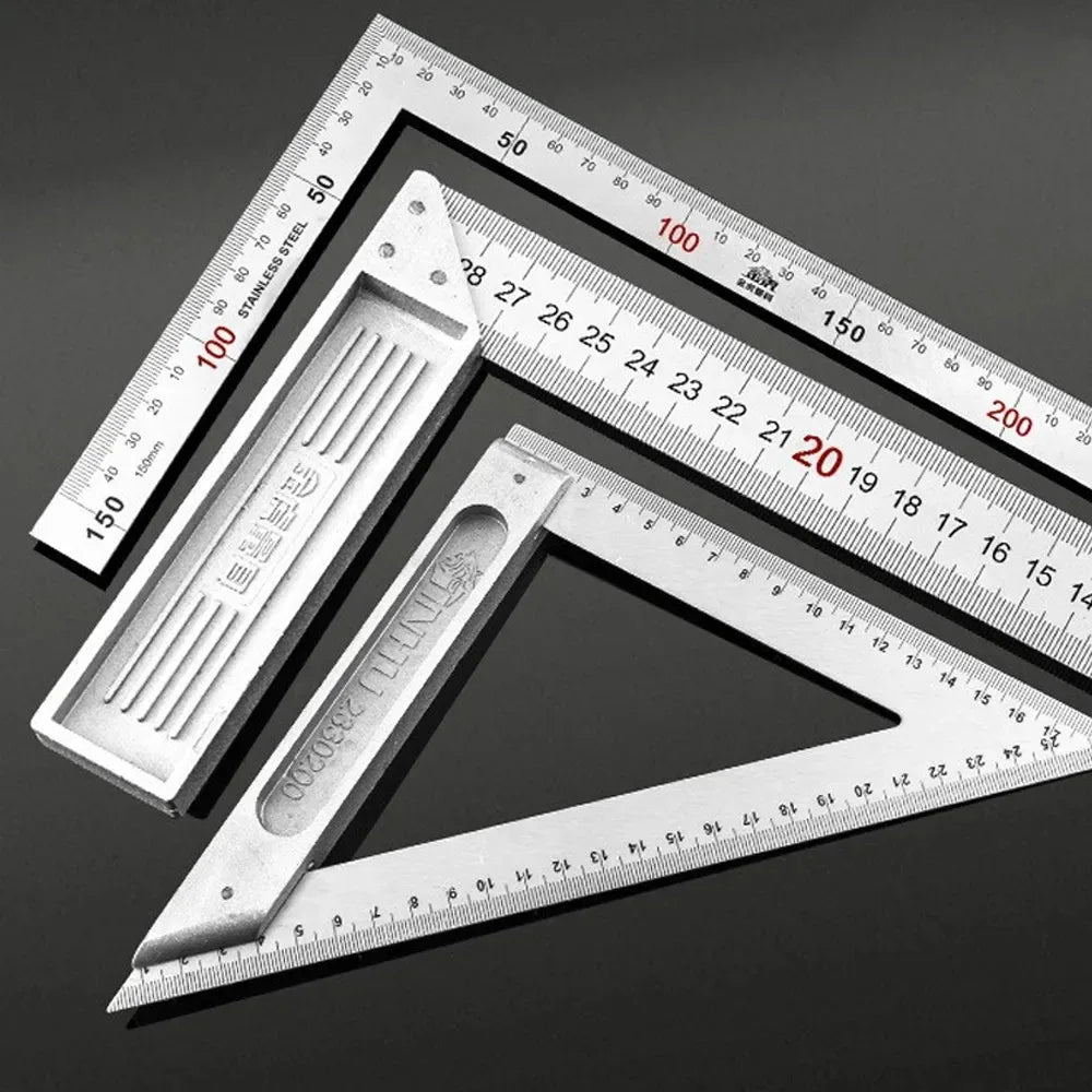 Aluminum Alloy 90-Degree Square Ruler for Woodworking