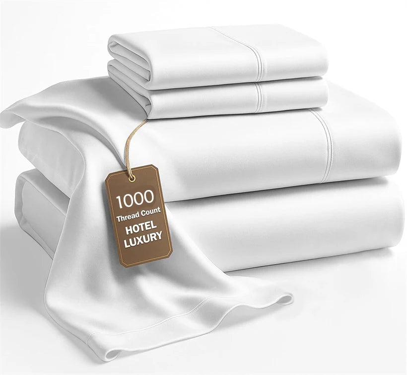 Luxury Egyptian Cotton Bed Sheet Set – Silky Soft 1000 Thread Count