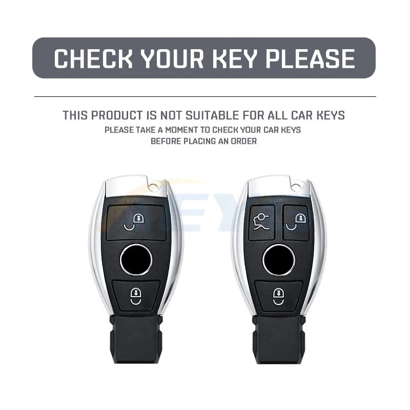 A pair of slim car key covers, black and silver, shown for checking before placing an order.