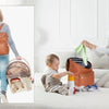 Leather-Look 20L Diaper Backpack with Stroller Straps