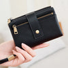 Vintage RFID-Blocking Triple-Fold Wallet with Double Zipper
