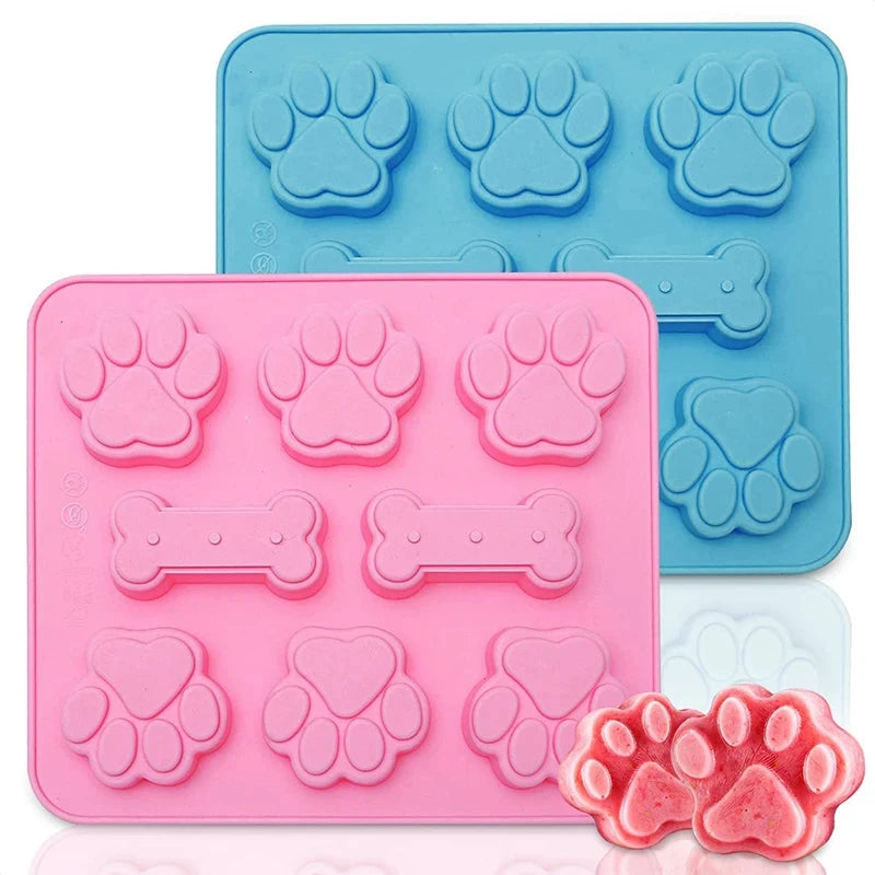 Pet Paw Print Silicone Mold Set for Baking and Treats