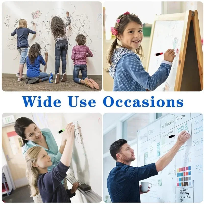 Magnetic Dry-Erase Pens with Refillable Ink, 8 Colors