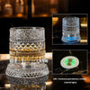 Luminous LED Whiskey Glass with Rotating Display