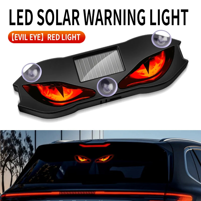 Solar-Powered Demon Eye LED Car Light