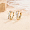 Cubic Zirconia Hoop Earrings