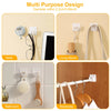 Self-Adhesive Curtain Rod Clamp Hooks – Punch-Free Wall Hanging Holders
