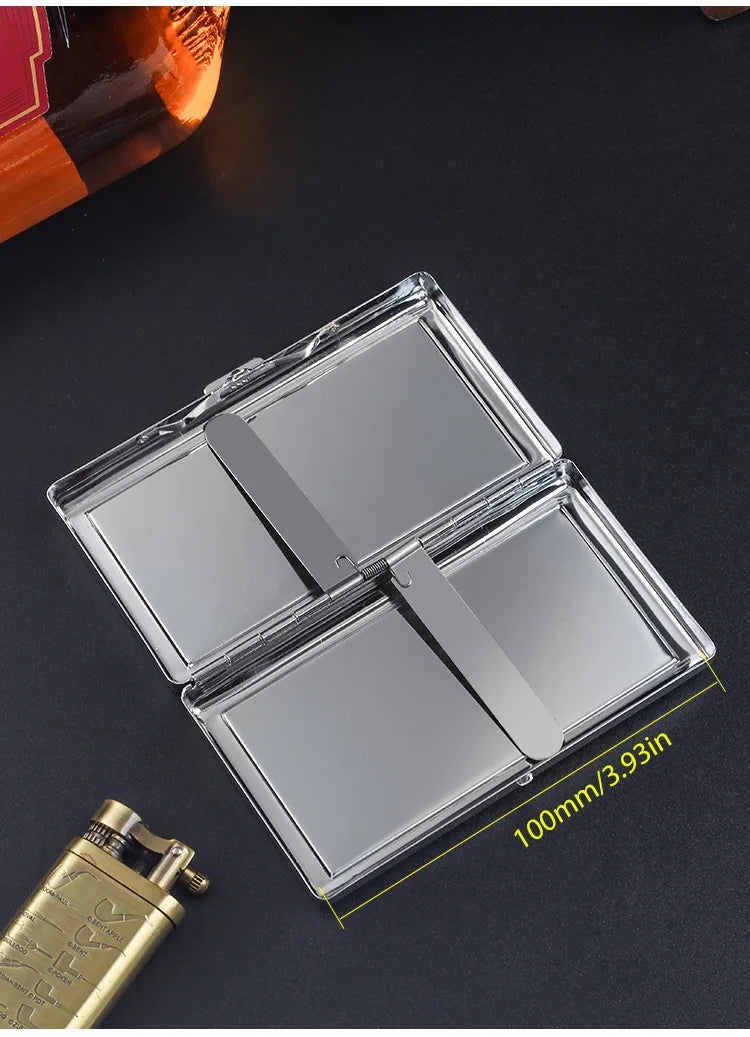 Slim Metal Cigarette Case – Durable & Portable Smoker's Holder