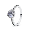Sterling Silver Heart Ring with Cubic Zirconia