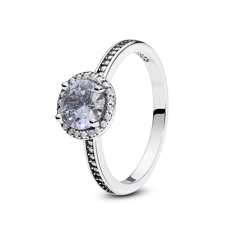Sterling Silver Heart Ring with Cubic Zirconia