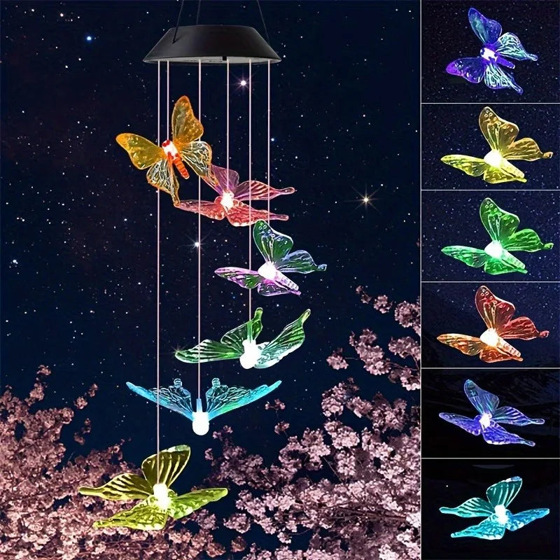 Color Changing Solar Wind Chimes
