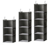 Foldable Hanging Closet Organizer with Multi-Tier Storage and Side Pockets