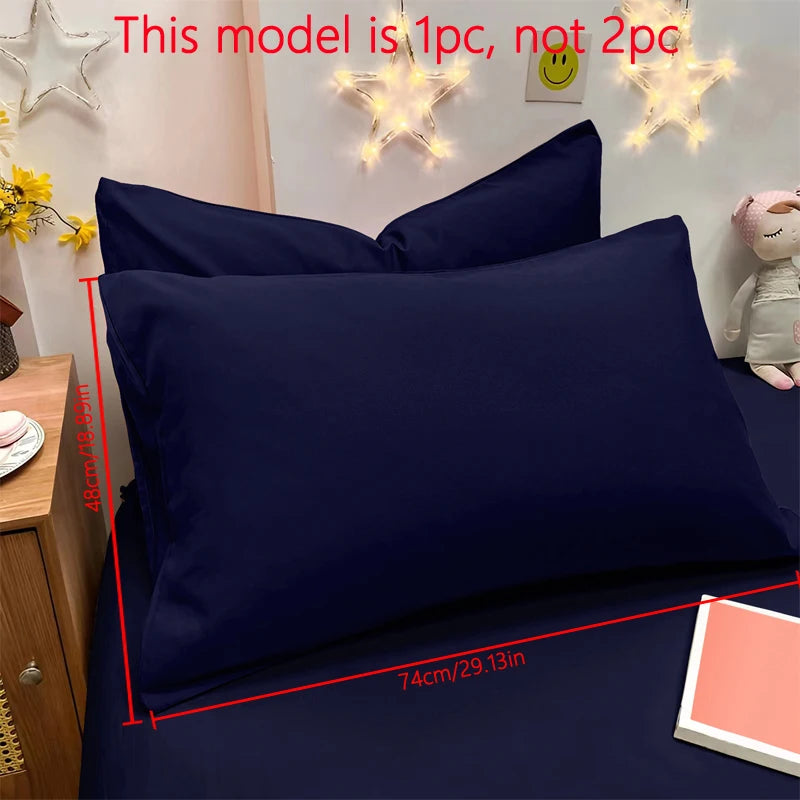 Matte Solid Color Pillowcase with Envelope Closure