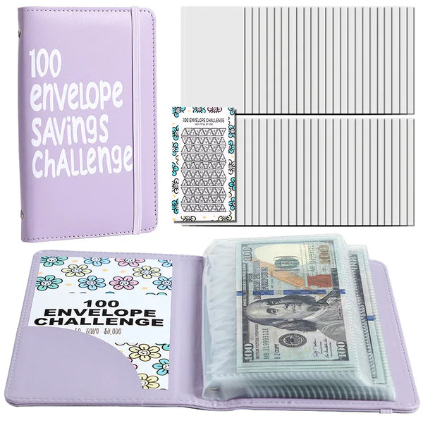 Carpeta del Reto de Ahorro con 100 Sobres
