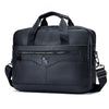 Genuine Leather Laptop Briefcase for Men – 14" Retro Cowhide Bag