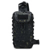 Sac de tirage tactique noir MOLLE avec motif camouflage et sangle réglable
