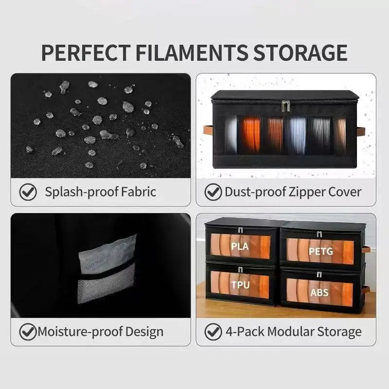 3D Printer Filament Storage Bag with Foldable Design