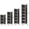 Foldable Hanging Closet Organizer with Multi-Tier Storage and Side Pockets