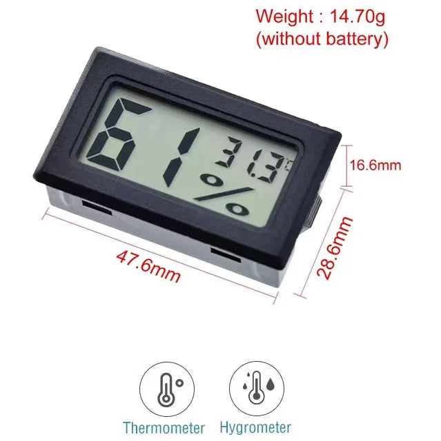 Compact Digital Thermometer and Hygrometer for Home